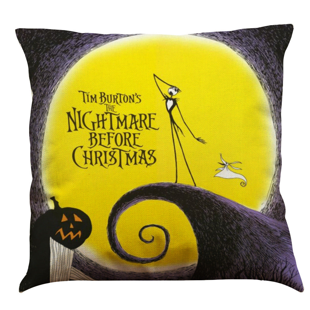 Halloween Cotton Linen Sofa Car Cushion Pillowcase