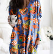 Halloween Theme Multicolor Printed Long-sleeved Women's T-shirt