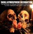 Simulation Skull Halloween Frightening Decoration Home Decor Wood Fire Pit Fireplace Burning Horror Atmosphere Props Decoration