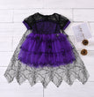Girls' Halloween Mesh Cake Short Sleeve Dress