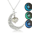 Halloween multi-colored moon love necklace