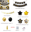 32-inch 2024 New Year Balloon Set Wine Bottle Gilding Triangle Hanging Flag Balloon