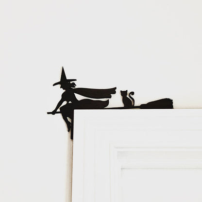 Halloween Door Corner Witch Spider Web Logo Decoration