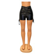 Women's Fashion Tight Pleated Leather Pants