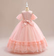 Girls' Lace Stitching Umbrella Princess Dress