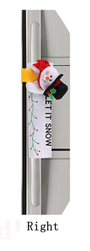 Christmas Ornaments Elderly Snowman Deer Christmas Refrigerator Handle Set