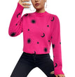 Jacquard Crewneck Pullover Knitted Sweaters For Women Casual Skull Halloween Sweater Autumn And Winter Tops