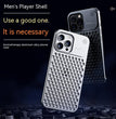 Aluminum Alloy Phone Case For 14 13 Pro Max Plus Hollow Heat Dissipation Anti-fall Full Body Shockproof Phone Cove