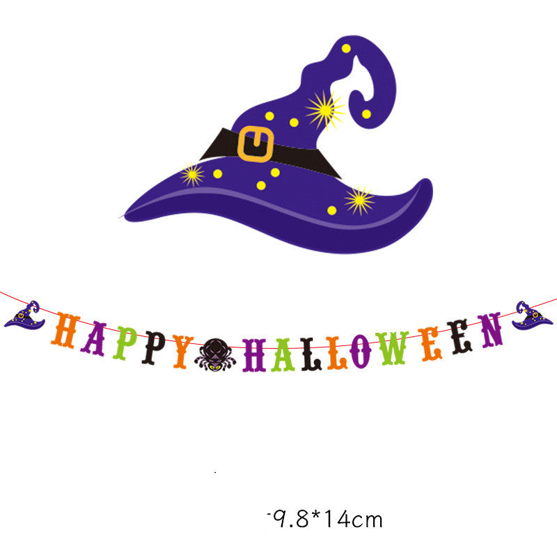 Decoration Halloween Arrangement Party Bar KTV Pull Ghost Festival Bunting Flags
