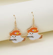 Halloween Earrings Cute Pumpkin Spooky Oil Drip Alloy Earrings Jewelry