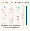 Mini Short Pinch Test Passed 5.5" Replacement Reusable Toddlers& Kids&Baby Silicone Small Straws for the First Years Take & Toss Spill Proof Straw Cup-Safe Fun for Baby Teething Chewing