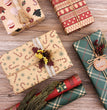 Vintage Christmas Kraft Wrapping Paper Christmas Gift Wrapping Paper