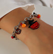 Lips Pumpkin Halloween Necklace