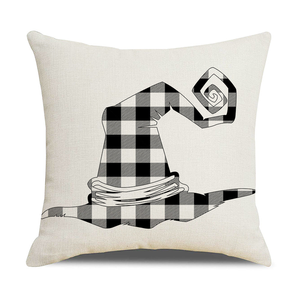 Halloween New Pumpkin English Alphabet Cartoon Car Sofa Cushion Waist Pillowcase