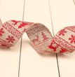 Christmas Printed Polka Dot Linen Webbing Decoration