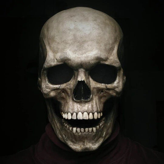 Halloween Movable Mouth Skull Mask Helmet Mouth Movable Skull Full Head Skull Mask