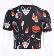 Halloween Printed High-waisted Slim-fitting T-shirt Female Vitality Girl
