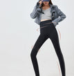Line Dungarees Thick Shark Pants High Waist Hip Lift Leggings