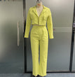 Fashion Casual Loose Solid Color Trousers Two-piece Set
