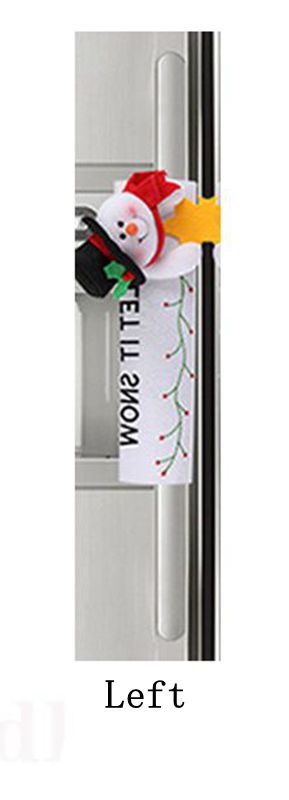 Christmas Ornaments Elderly Snowman Deer Christmas Refrigerator Handle Set