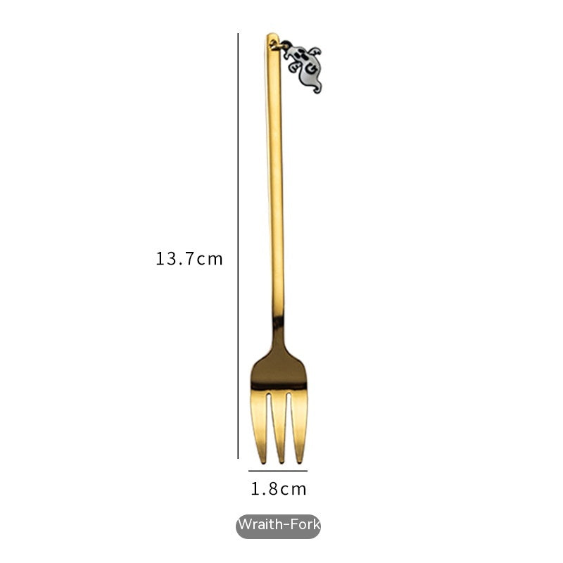 Halloween Style Pendant Stainless Steel Coffee  Creative Pumpkin Spoon