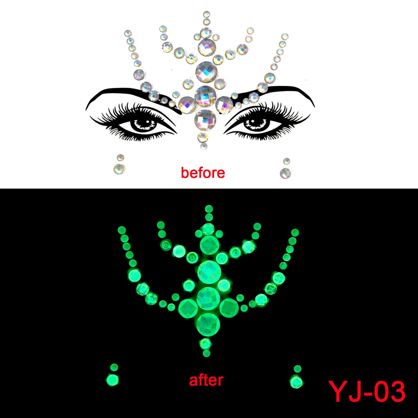 Halloween Ghost Face Crystal Diamond Sticker Diamond Luminous