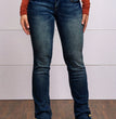 Women's Embroidered Simple Casual Jeans