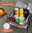 Lunch Box for Men Women, Insulated Large Lunch Bag Adult Work, Double Decker Lunchbox Meal Prep Dual Compartment Leakproof Lunch Cooler,Soft Lunch Tote Boys Girls Kids School, Aqua Turquoise 12L