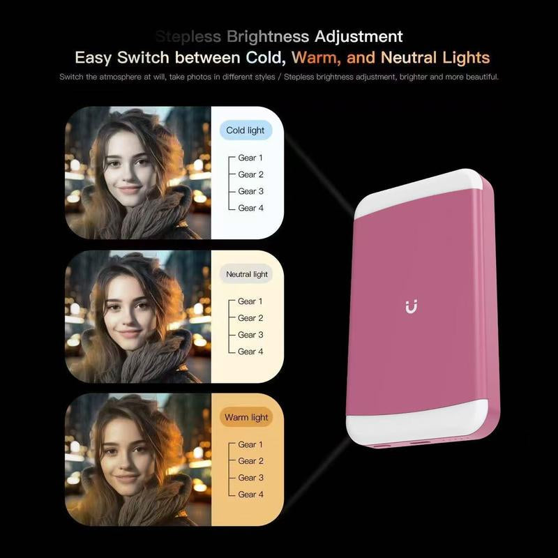 Sctselct Magnetic Wireless Power Bank, 8000Mah, Selfie Light