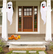 Halloween White Spooky Ghost Flag Scene Layout