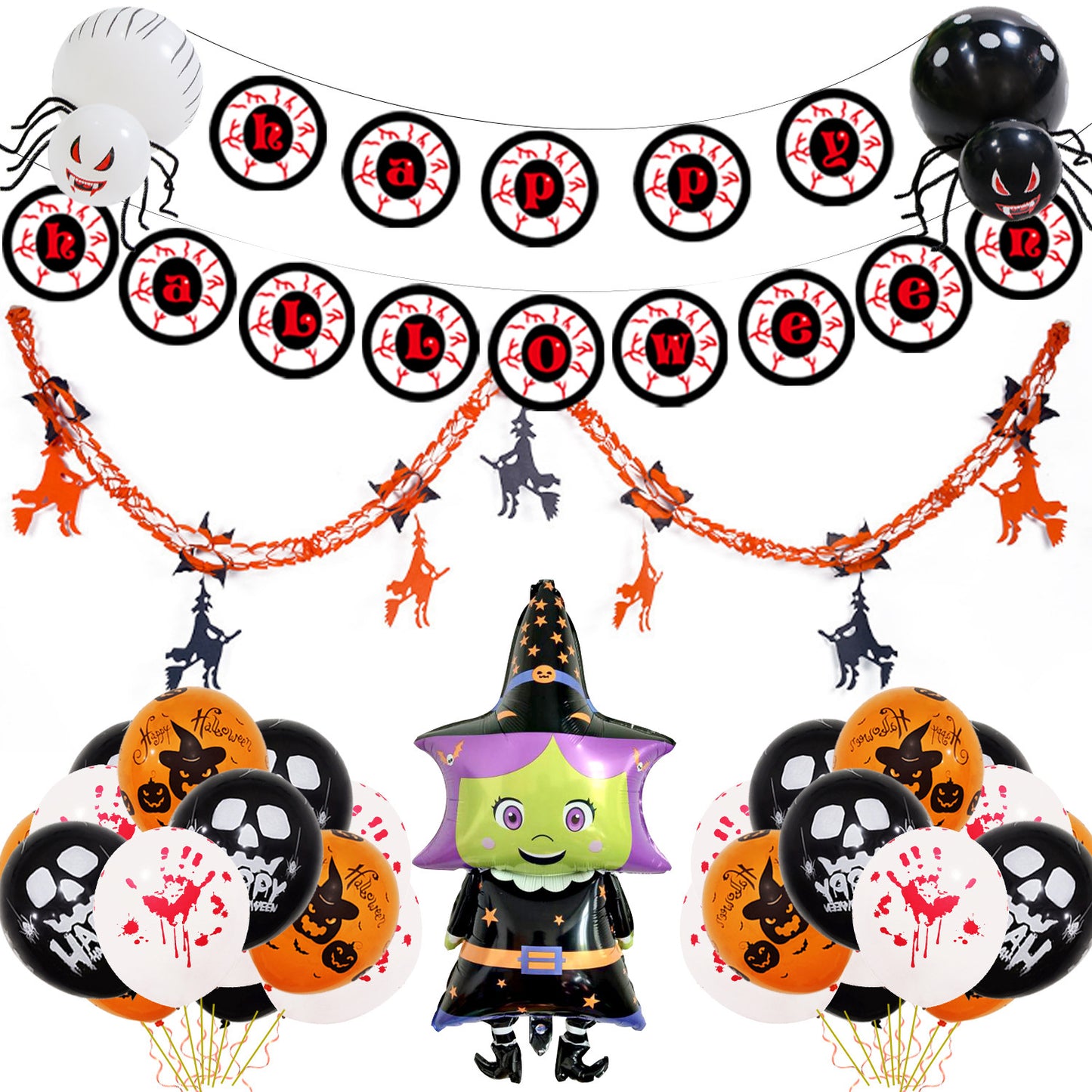 Halloween Aluminum Film Balloon Pumpkin Head Bat Spider