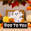 Halloween Decorations Ghost Festival Dwarf Pumpkin Wooden Decoration
