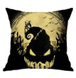 Linen Skull Halloween Pillow Cover