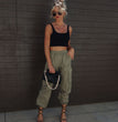 Multi-pocket Cargo Pants Women's Elastic Waist Loose