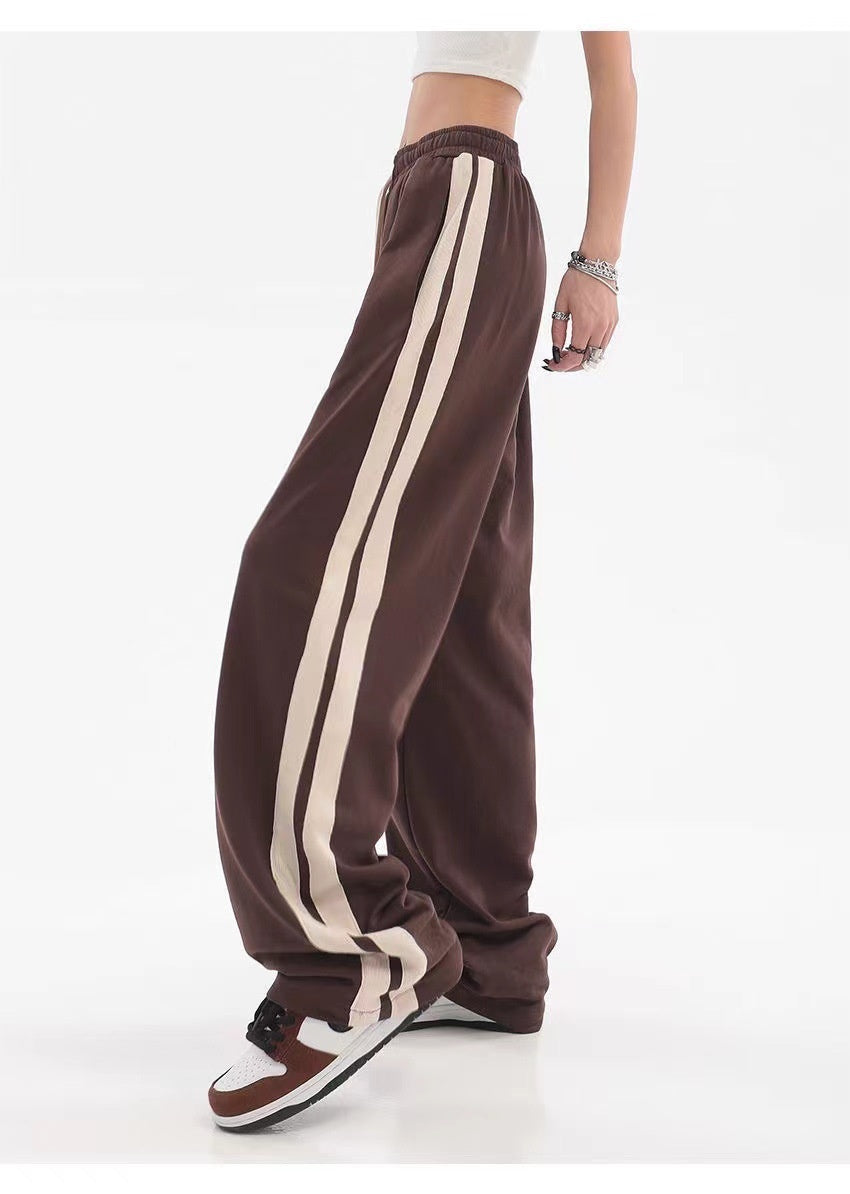 Retro Casual Women's Loose Hip Hop Wide Leg Track Pants