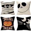 Home Fashion Halloween Linen Print Pillowcase