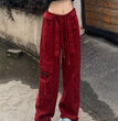 High Waist Loose And Slimming Mop Wide Leg Pants