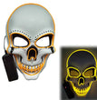 Glowing Mask Scary Ghost Face Halloween Funny White Skull Mask LED Glowing Props