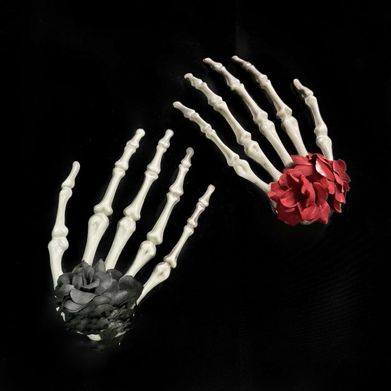 Dark Halloween Women Dress Up Cute Skull Barrettes Ornament