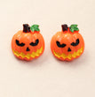 Fashion Halloween Simulation Plastic Ghost Face Pumpkin Ghost Death Ghost Festival Stud Earrings