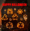 Halloween Window Hanging LED Lights Spider Pumpkin Hanging Ghost Horror Atmosphere Lights Holiday Party Decorative Lights Home Decor
