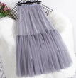 Tulle Skirt Versatile Solid Color Bottoming Mid-length