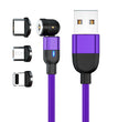 Data Cable 540 Degree Blind Suction Round Magnetic Charging Cable Three-in-one Bent Magnetic Cable