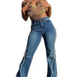 Women's Fashion High Waist Straight Jeans