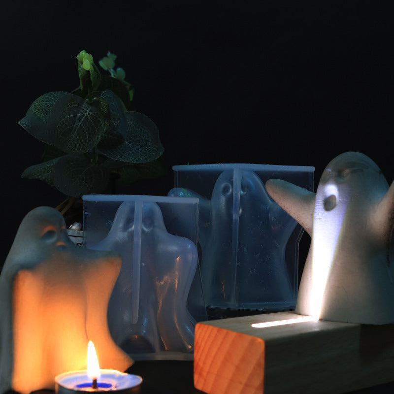 Ghostly Halloween Scented Candle Silicone Mold