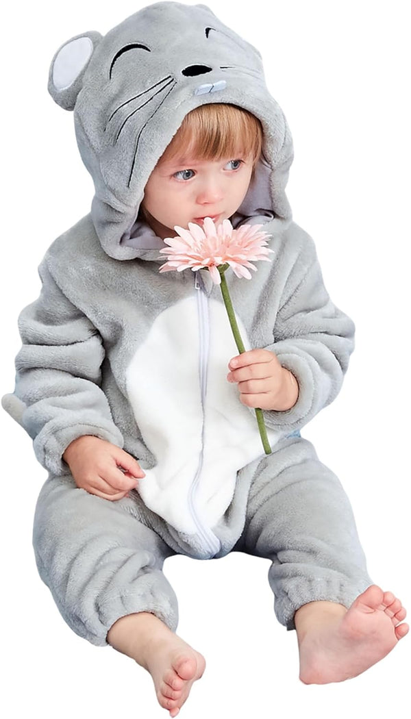 Unisex Baby Animal Costume Hooded Romper