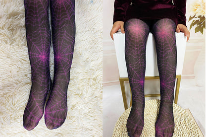 Halloween Children's Printed Mesh Tights Breathable One-piece Socks Ghost Festival Socks