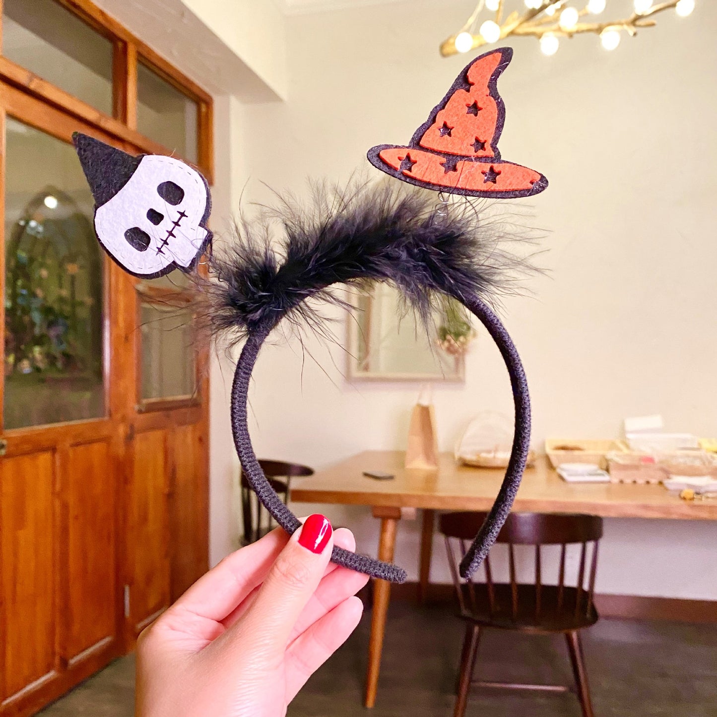 Halloween Wool Tassel Headband Masquerade Party