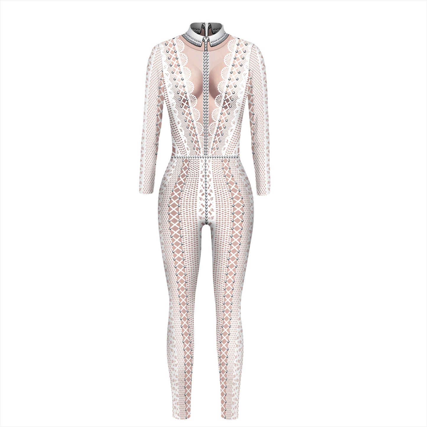 Halloween 3D Skeleton Digital Women's Digital Print Jumpsuit