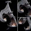 New Ghost Bat LED Wall Candle Holder Halloween Resin Ornament